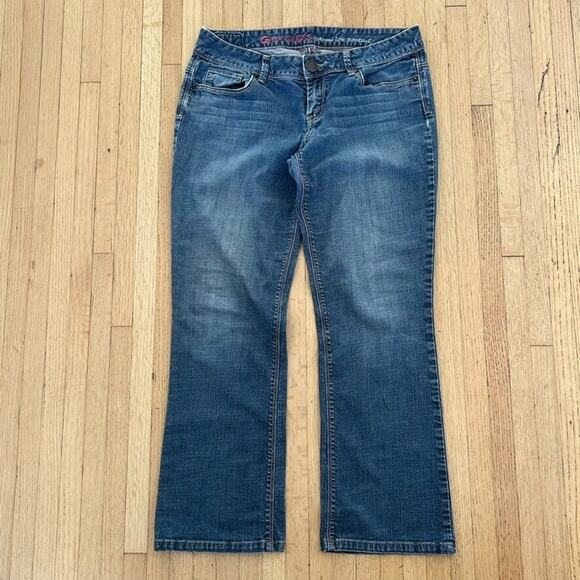 Guess Naomi Bootcut Jeans Low-Rise Womens 31 Pockets Stretch Medium Wash 32X28 - Picture 10 of 10